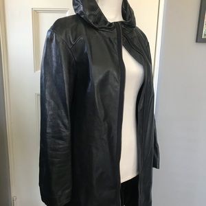 Marni Leather Coat with Hood